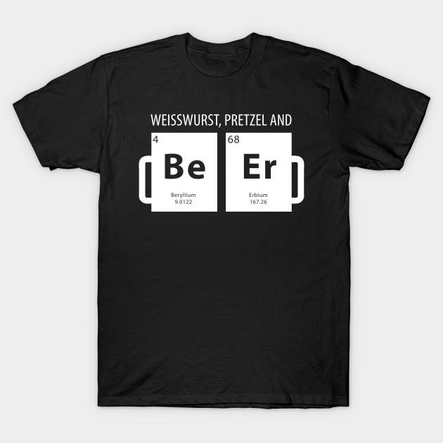 Periodically T-Shirt (BeEr) Oktoberfest Weisswurst Pretzel T-Shirt by sheepmerch